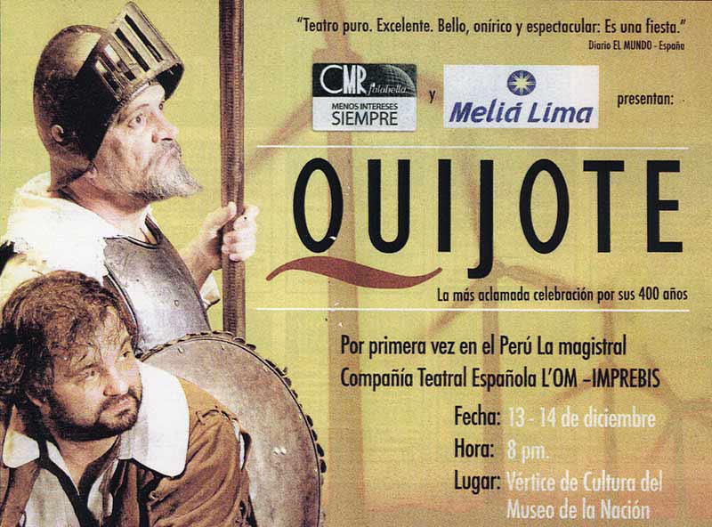 Cartel del Quijote en Lima